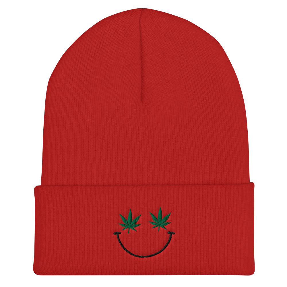 Smiley MJ Cuffed Beanie