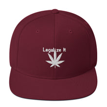 Load image into Gallery viewer, Legalize It Snapback Caps (Assorted Designs)