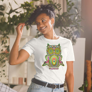 Psychedelic Owl Short-Sleeve Unisex Tee