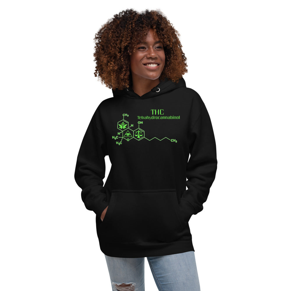 THC Molecule Unisex Hoodie